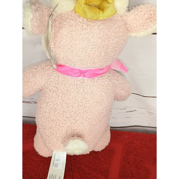 Cloud Island Pink Deer Plush Toy 12" Baby Soft Stuffed Animal With Pink Bow & Cr - Picture 2 of 6